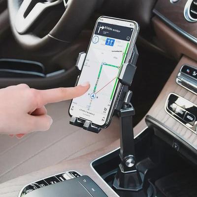 Adjustable Car Phone Holder: Central, Cup Holder, Rear Seat, Navigation Mount