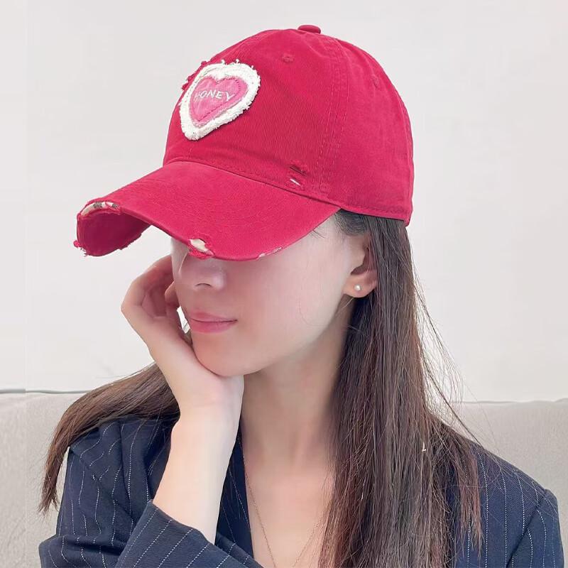 Women's Soft Top Distressed Baseball Cap