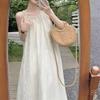There Is an Inside, a New Loose Neck Fairy Small Suspender Dress In Summer, a Women's Sleeveless Off-the-shoulder Small Long Dress.