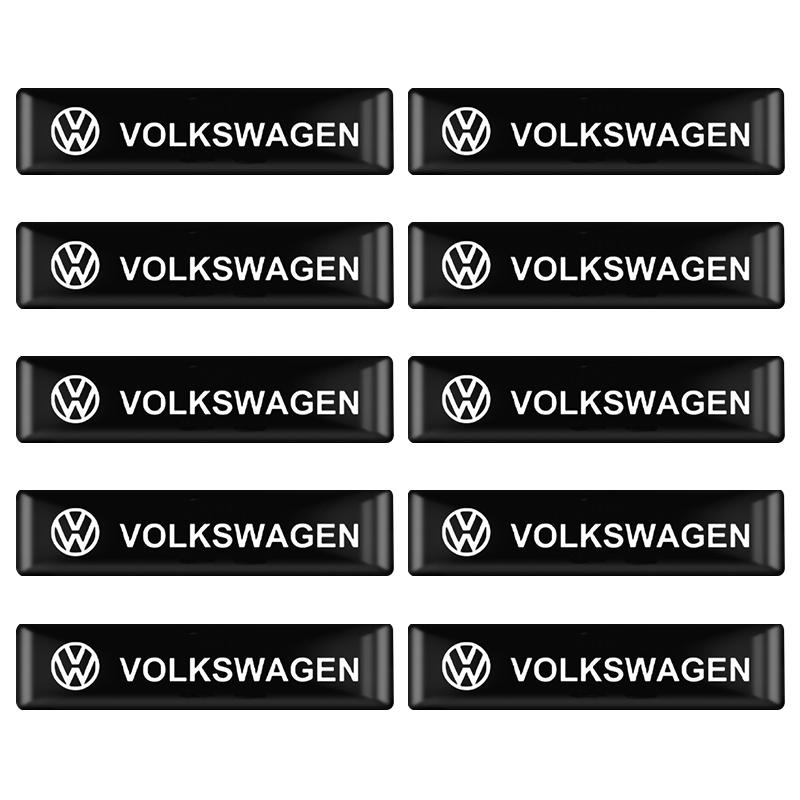 Pentru VOLKSWAGEN VW 10 Bucăți Styling Auto Insigne Autocolante 3D Epoxy Vinil Pentru Volkswagen B6 Jetta Touran VW GTI Golf Passat Embleme Auto