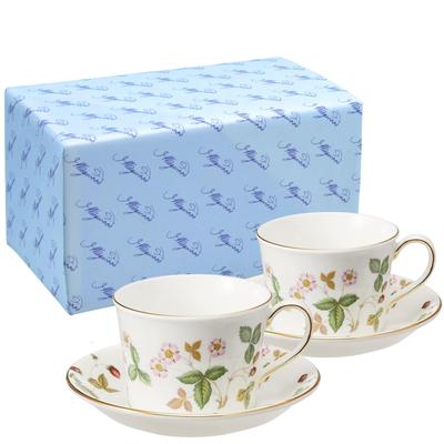 Značkový dárek, běžný dovoz, Wedgwood, párový šálek s podšálkem na kávu s lesní jahodou, 200ml, párová sada, vánoční, svatební, kolaudační, dárek aW1053377 [Oficiální]