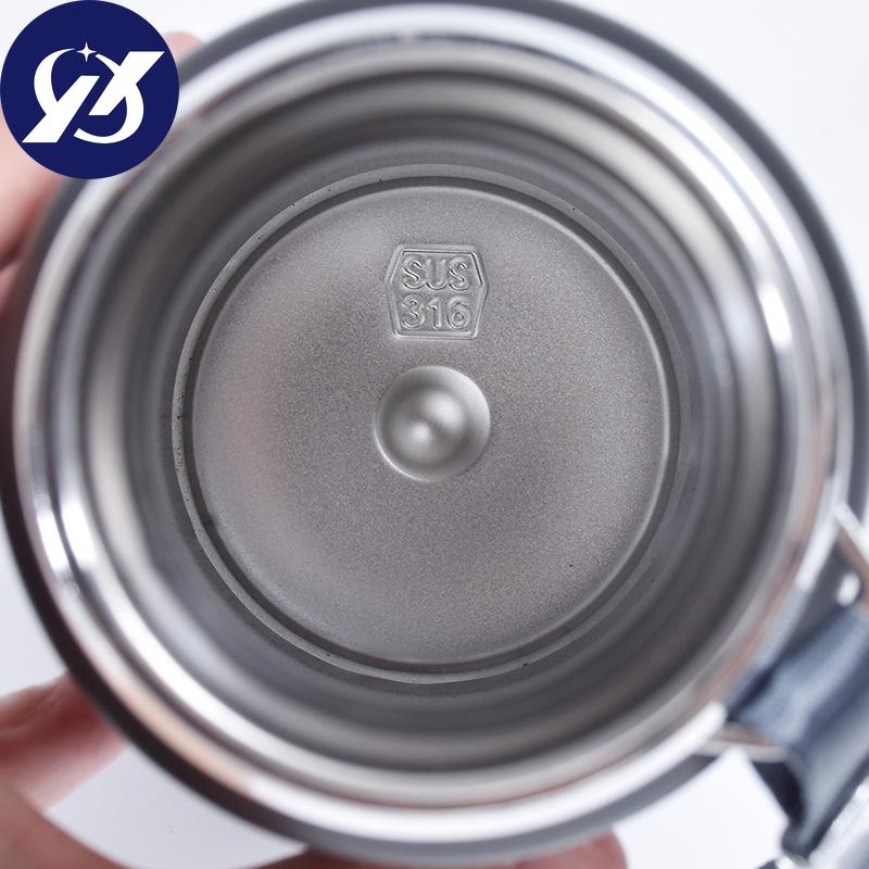Stainless Steel Mug 304 Sling Outdoor Water Cup Solid Color Simple Business Lettering Gift Cup