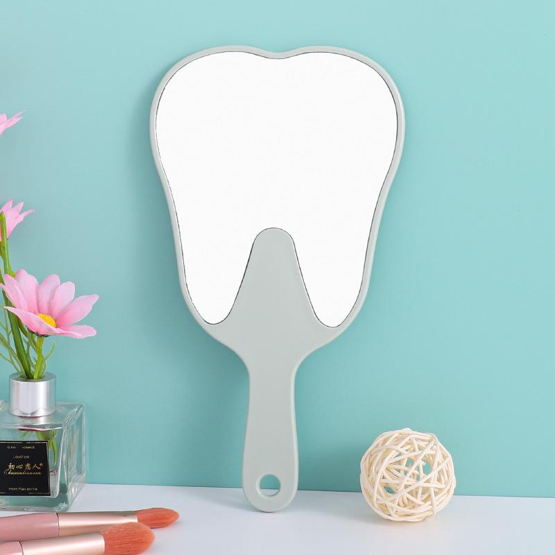 Large Handheld Tooth-Shaped Dental Mirror - High-Definition, Portable, Multi-Color 24.5cm*13.5cm Large Tooth Mirror светло-зеленый