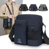 Men's Water-Repellent Crossbody Leather Bag, Large Capacity Messenger Briefcase