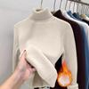 Thickened One-piece Fleece Clothes for Autumn Women, Mink Fleece Warm Top, High Neck Base Shirt for Women