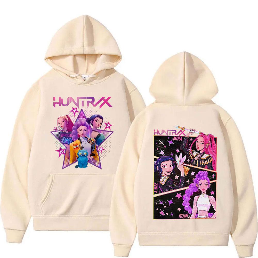 2025 KPop Demon Hunters Mira Rumi Joey Hoodie Men Women Harajuku Oversized Anime Fashion Sweatshirt Fleece Loose Hooded Pullover