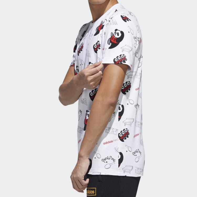 adidas Neo Casual Sports Straight-Leg T-Shirt Men Tops White GK1540