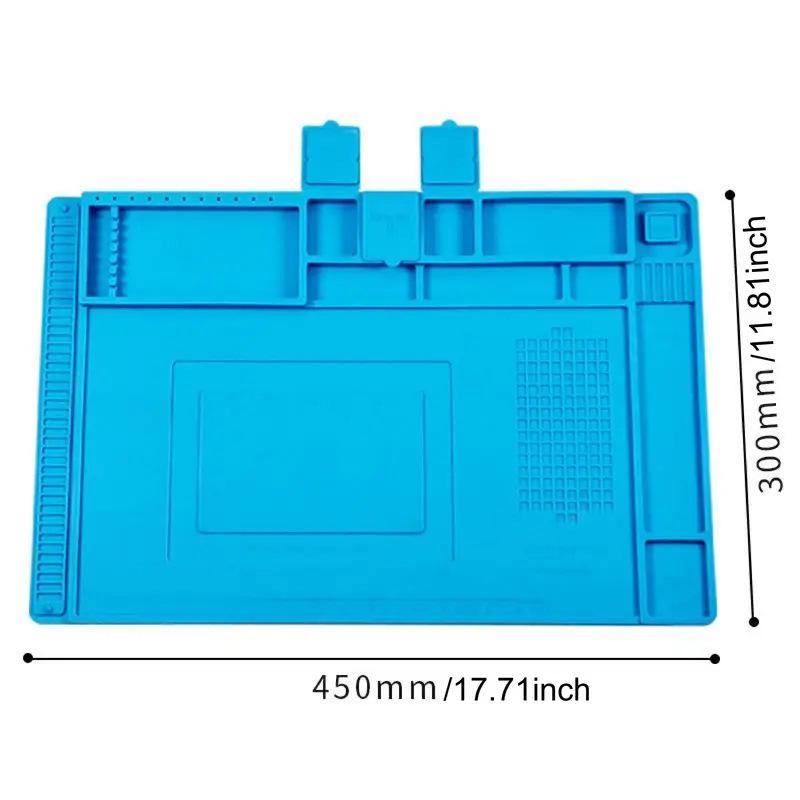Hitzebeständige Silikon-Lötmatte mit Magnetmatte für Elektronikreparatur S160