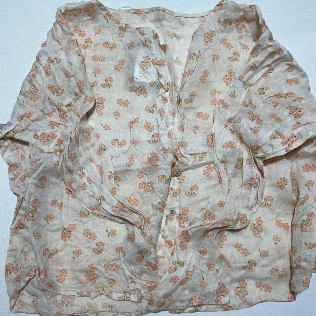 SN56 Uniwersalny kardigan z ramii z okrągłym dekoltem – ochrona przed słońcem latem, jednolity kolor, opadające ramiona.