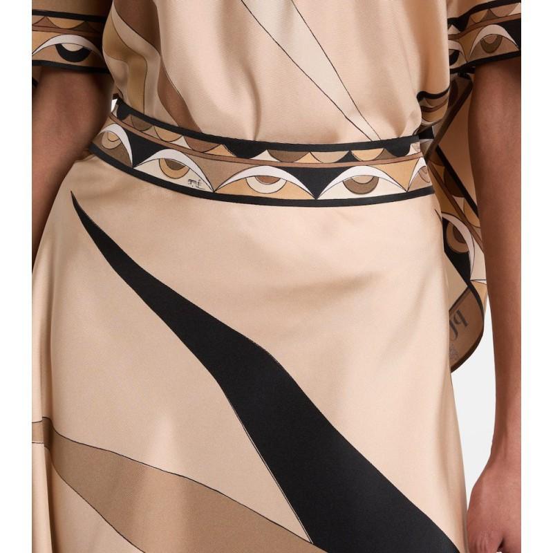 Suit Printed Top Irregular Skirt Two-piece Set