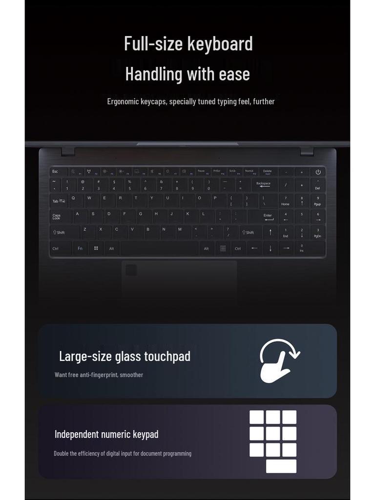 New 15.6-inch Laptop N95/N100 HD Large Screen Portable Thin & Light for Business Office