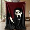 Soft Flannel Blanket Lightweight Cozy Bedroom Living Room CoverScream Ghostface