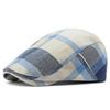 Colorful Plaid Berets Button Adjustable Painter Caps Unisex Summer Visor Hat  for Men Women