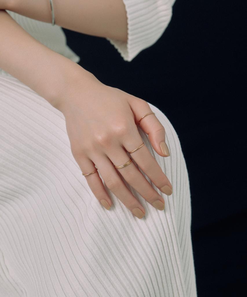 Novice Tokyo Slim Ring 5-Set Thin Ring 5 Set [Stainless] / Gold