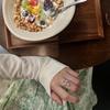 All-Match Irregular Planet Ring Light Luxury Finger Opening Ring Metal Ball Ring  Girlfriend