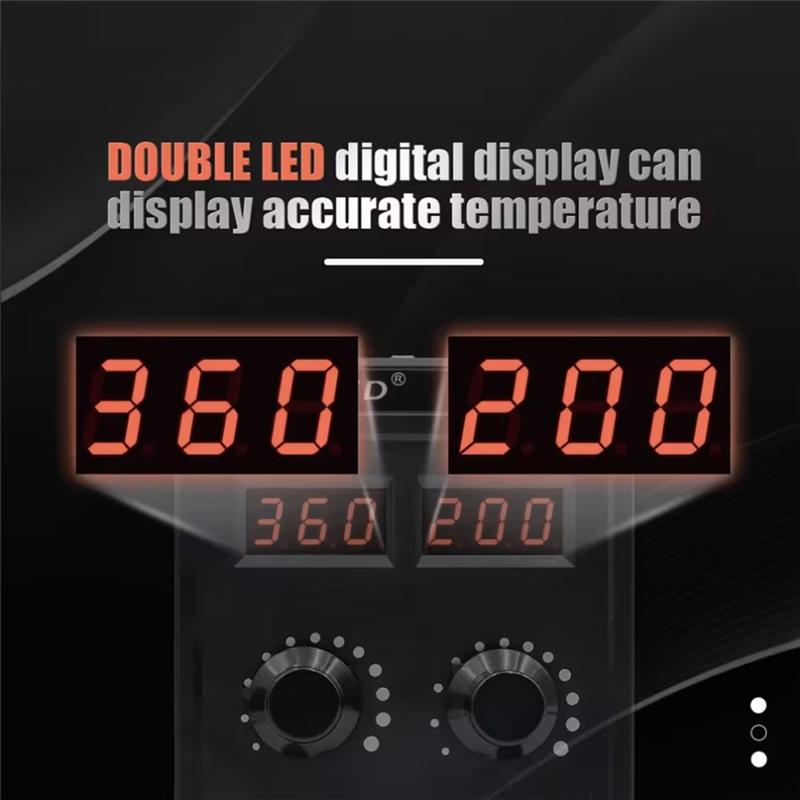 A96I-8586D Soldering Station LCD Dual Digital Display Electric Soldering 2 In1 750W Hot Air Welding Rework Station EU Plug