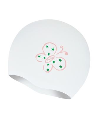 Laelliseupocheu [Rruc506 Wht] Butterfly Silicone Swim Cap White