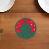 12Pcs Christmas Tree Felt Coasters Heat Insulated Cup Mats Festive Decor Winter Holiday Table Protectors Felt Coasters