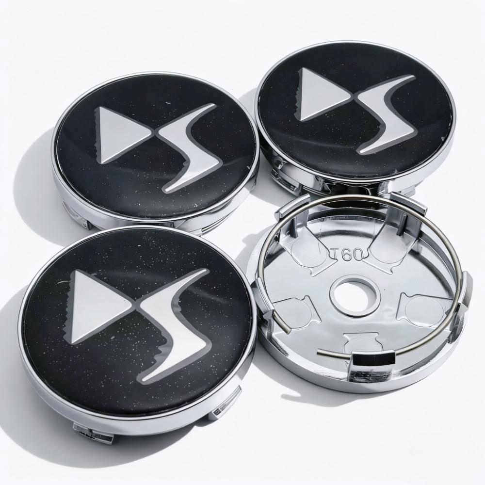

4pcs DS Logo Emblem Car Wheel Center Caps 60MM 56MM Wheels Hub Cap DS3 DS5 Badge Rim Hubcaps Dust Cover Replace Car Accessories DS Badge&4pcs T60 Wheel Caps