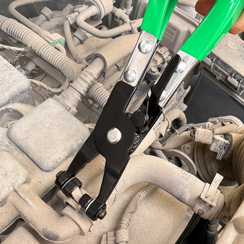 Hose Clamp Plier Auto Hose Locking Tool Swivels Flat Band for Removal Installation of Rings Type Hose Clamps Repair Tool