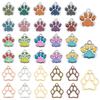 Alloy Pendants & Alloy Enamel Pendants Paw Prints Mixed Color 17.7~19x16.6~17x1.5~2mm Hole: 2mm 80pcs