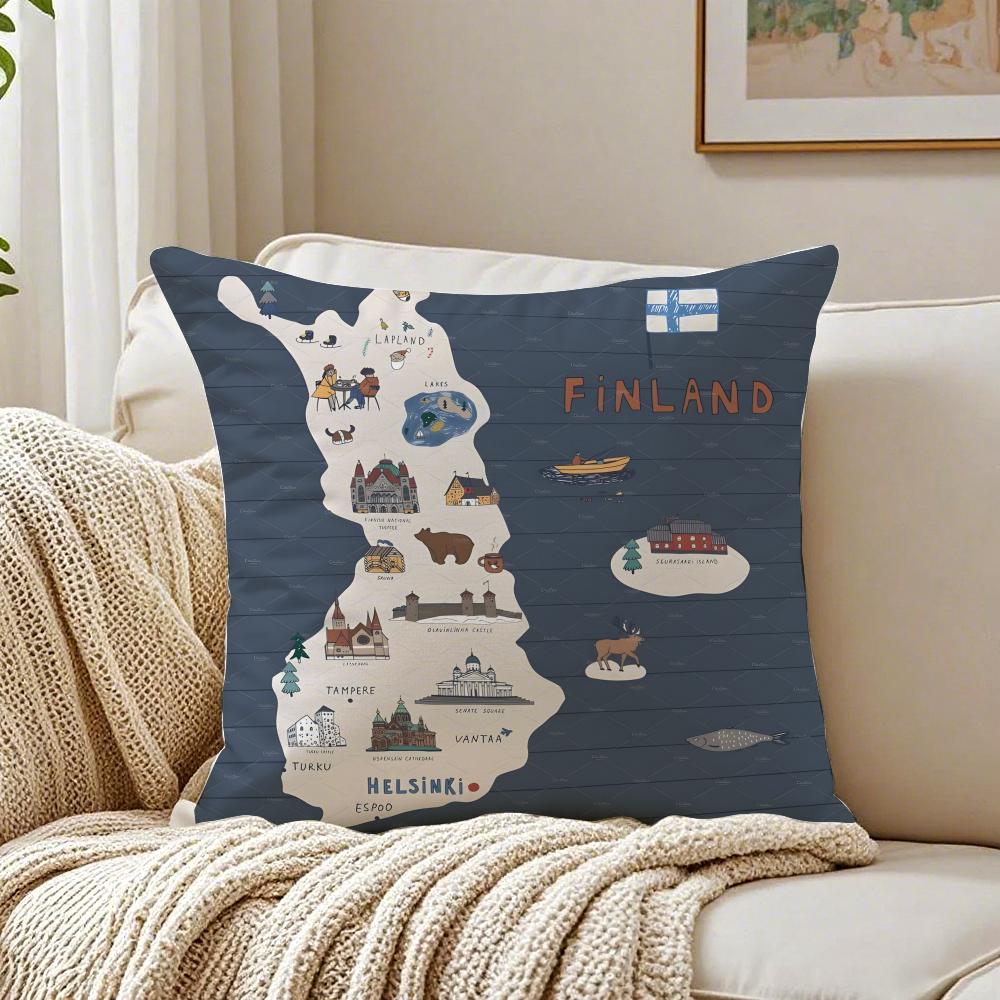 Lonomycin Pillow Finnish Illustrator Art Cushion Cushion Cover Pillowcase Antidustmite living Room Sofa Decor Cushion Room