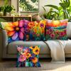 Color Abstract Floral Design Cushions Pillowcase Polyester Cushion Cover Throw Pillow Sofa Decoration Pillowcover Home Decor