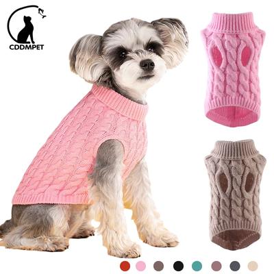 Maglioni per Cani Piccoli Inverno Caldo Vestiti per Cani Dolcevita Maglieria Abbigliamento per Animali Domestici Cucciolo Gatto Maglione Gilet Chihuahua Yorkie Cappotto