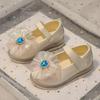 Girls' -Up Shoes with Bow & LED Sole - PU Low-Top Sneakers, Tape Closure for & Girls, Cute & Casual Attire (Suitable for Spring/Summer)