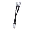 Type C Splitter 1 In 2 Out Type C Audio Adapter with PD 60W Fast Charging Dongle Cable for Wired Headphones