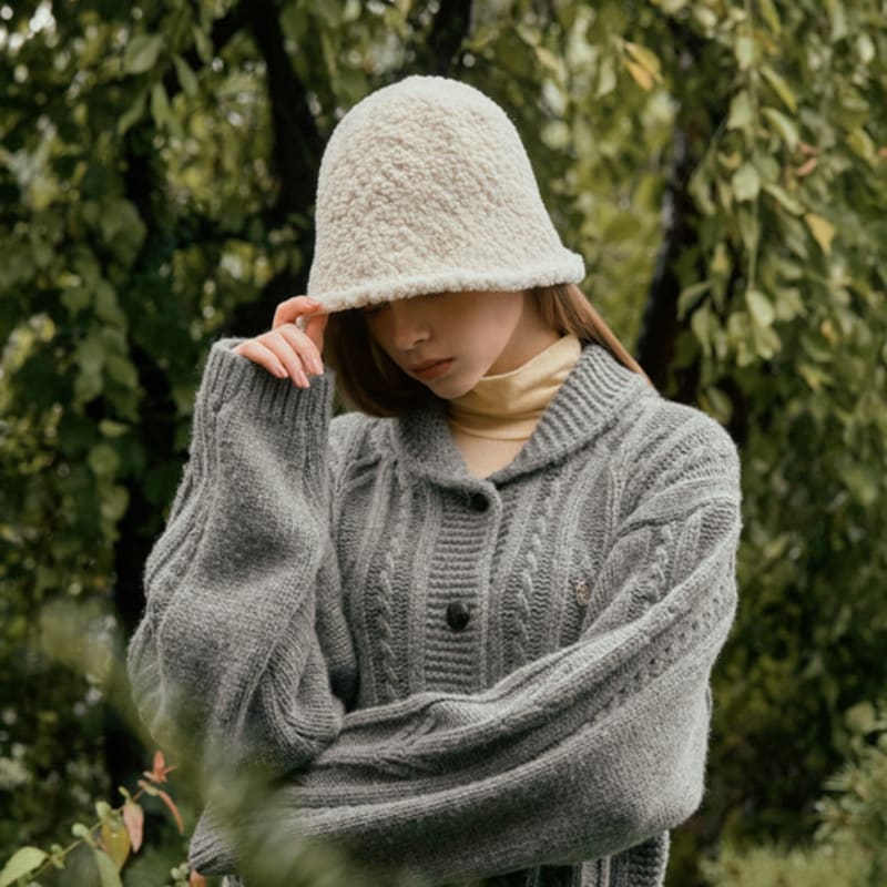 ANOETIC ANC CURLY BUCKET HAT_IVORY