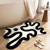 Irregular Simple Printing Bathroom Thickening Mat Bath Non-slip Carpets In Wash Basin Bathtub Side Floor Rug Shower Room Doormat Memory Foam 3D Pad