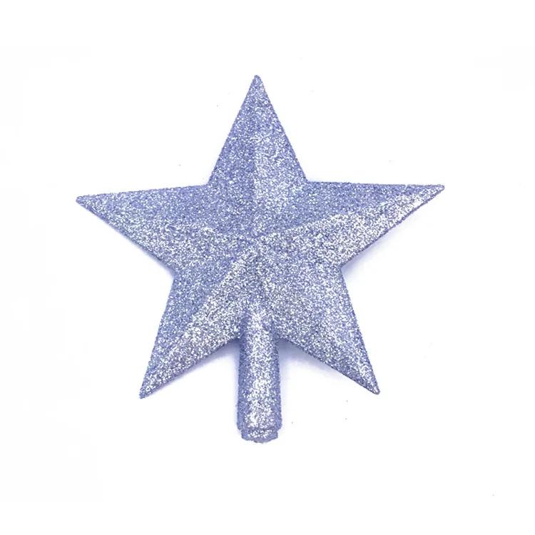 Christmas Holiday Tree Top Star With Glitter Finish Plastic Material 6 Inch Size Suitable For Tree Topping And Festive Use