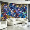 Mega Man Wall Tapestry Aesthetic Wall Hanging Printed Fabric Blanket Decorative Tapestries for Bedroom Living Room Home Decor