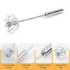 Edelstahl Eierquirl Halbautomatischer Schneebesen Manueller Handmixer Eierschneider Eierrührer Eierwerkzeug Küchenzubehör