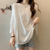 Women's Fashion Casual Summer Spring Solid Color Print 3/4 Sleeves O-Neck Blouses Shirts