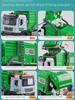 Large Alloy Sanitation Truck Toy with Garbage Classification Buckets - Perfect Birthday Gift for Boys