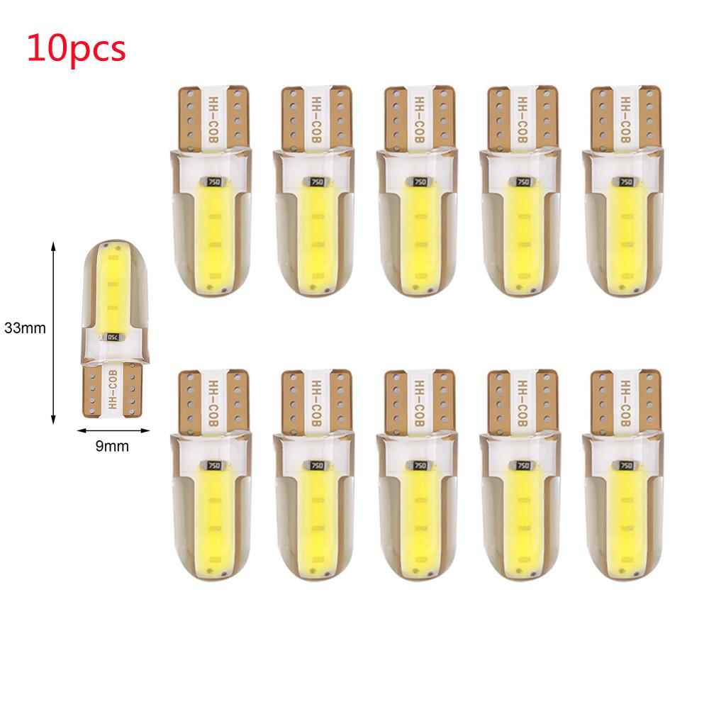 10 Pcs Car Clearance Lights T10 COB 4 6 12 Smd Led Auto Interior Bulbs Canbus White 5730 LED 12V Car Side Wedge Lamp Bulb
