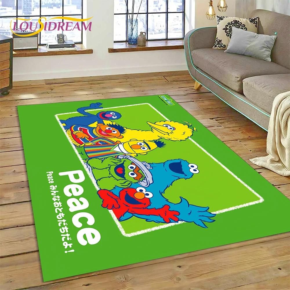 

3D Cartoon S-Sesame Street Rug Carpet for Living Room Bedroom Home Decor,Floor Mat Non-slip Decoration for Sofa Doormat Kid Gift 40x60cm( 15x23in )