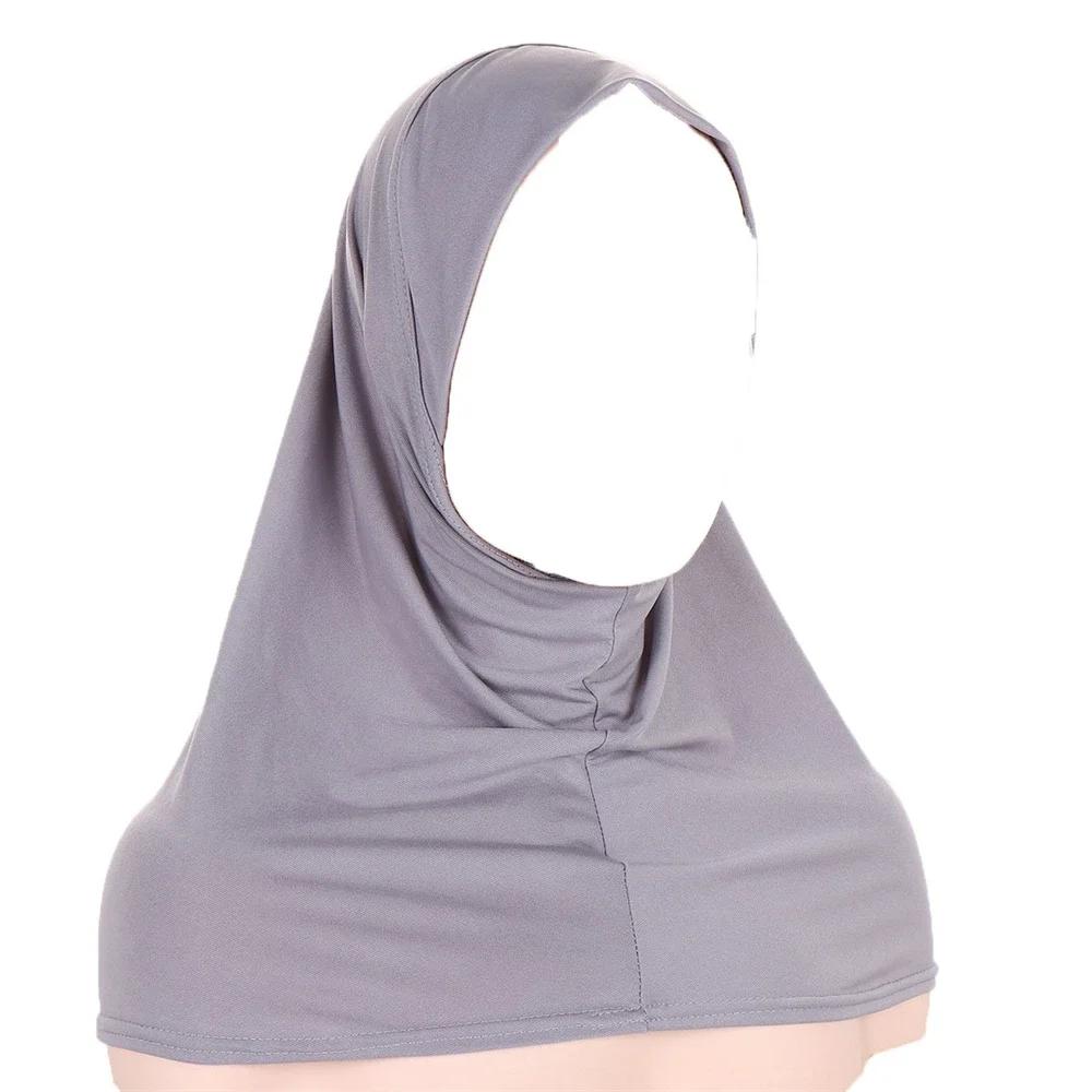 New Jersey Muslim Hijab Underscarf Inner Cap Solid Women Wrap Neck Cover Headscarf Turban Headband Sport Hijab Islamic Headwear
