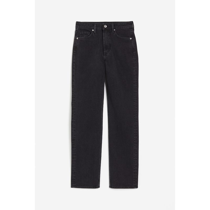 

Женские джинсы HM 2024 Осень Новое поступление Модные Простые и Удобные Слим с высокой посадкой Брюки 1199187 Black 155/60A(32)