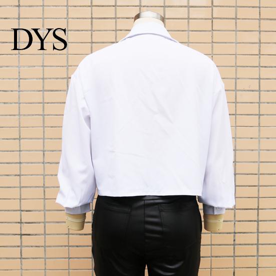 Multi-button Top Women Summer Shirt Lapel Long Sleeve Tops Basic Casual Commuting Style Cropped Single Breasted Flap Pockets Comfortable Long-sleeve
