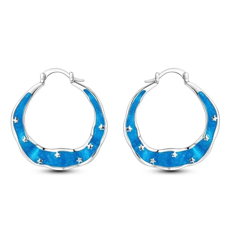 Boucles d'Oreilles Anneaux Empilés en Argent 925 Bijoux d'Oreille de Designer pour Femme Boucle d'Oreille Simple Pendientes de Luxe Bijoux de Mode