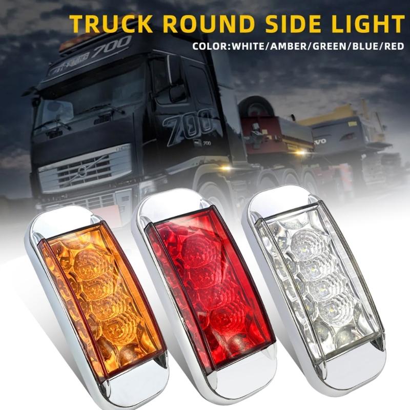 High Visibility 16 LED Truck Side Lights Durable Waterproof Side Light Rapid Flashing for Clear Directional Signals
