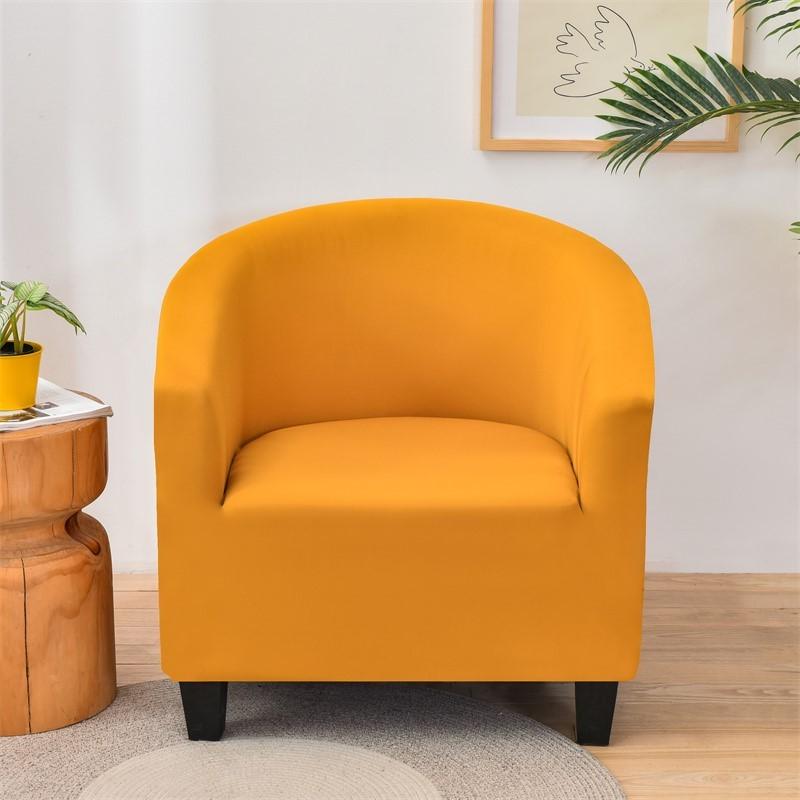 Single Sofa Cover Club Sofa Covers For Living Room Elastic Relax Armchair Protector Cover Solid Color Spandex For Home Use Hotel