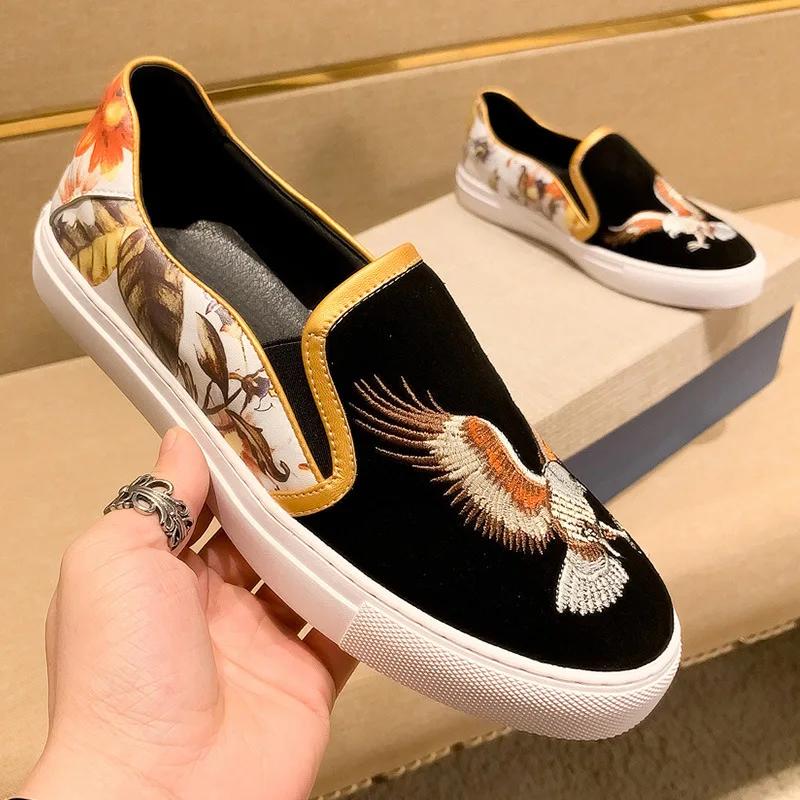 

Европейские мужские лоферы, обувь из натуральной кожи, мужская обувь с тисненым цветочным узором, модные мужские повседневные кожаные кроссовки, обувь для мужчин G 45