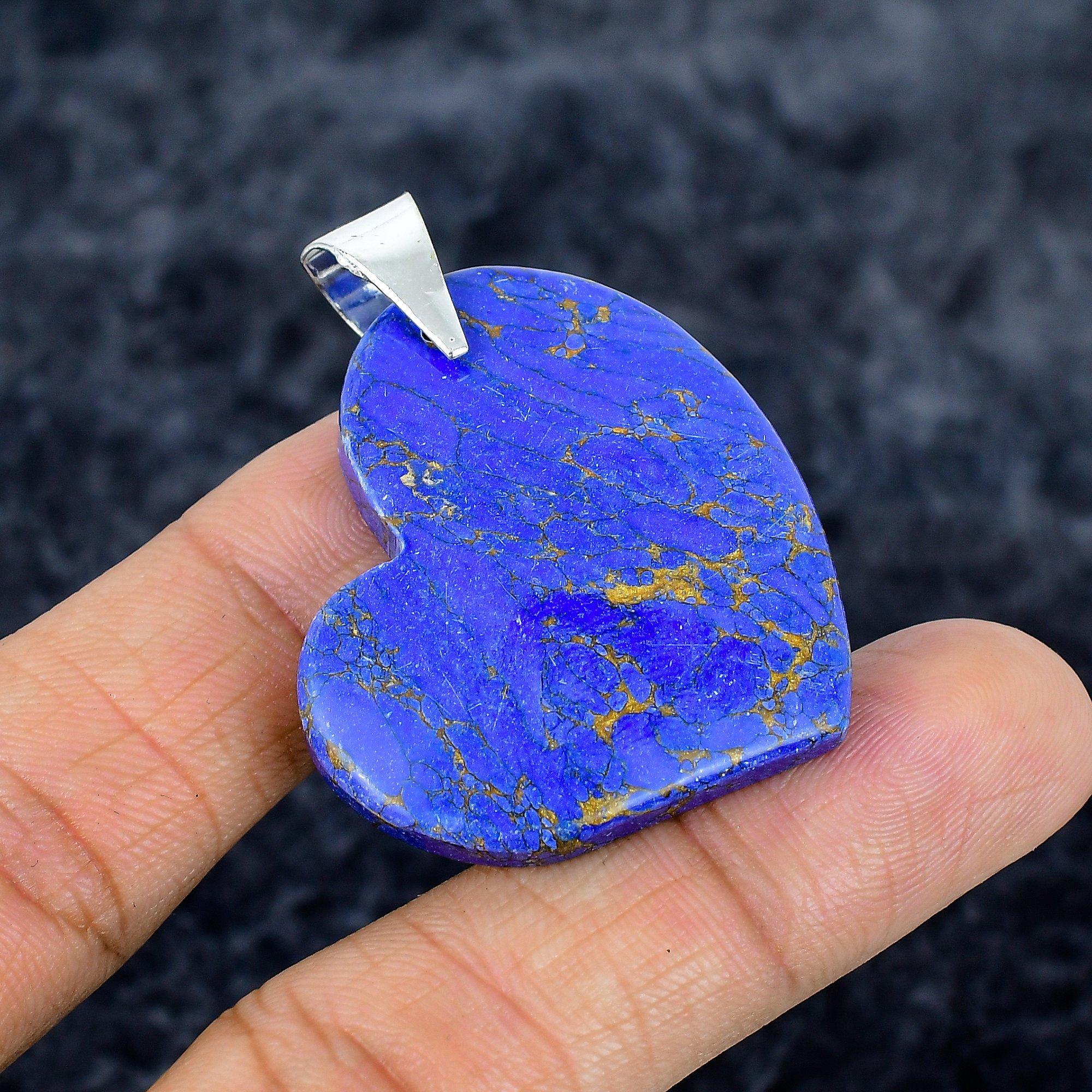 

Copper Purple Turquoise Gemstone 925 Sterling Silver Jewelry Pendant 1.77 M-3340