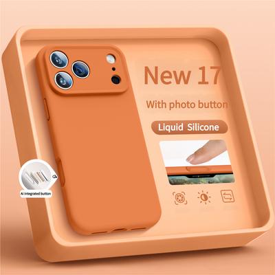 Official Liquid Silicone Case For iPhone 17 Air 16 15 14 13 12 11 Pro Max Plus 16E Camera Protection Shockproof Matte Soft Cover