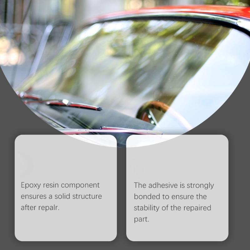 Windshield Crack Repair Kit Professional 0.05mm Tool Restores Structural Integrity Includes Cleaning Fluid And UV Shield