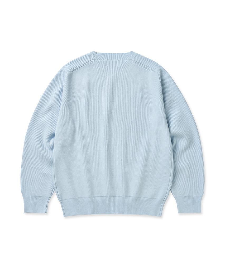 CUZNELLO Soft Saddle Crewneck Knit_Sky
